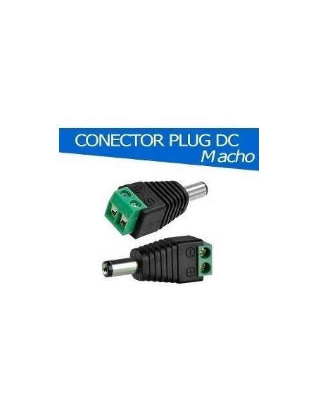 833721-MLA31083495892_062019,Conector Ficha Plug Cctv Macho Cámara Seguridad Dc Bornera
