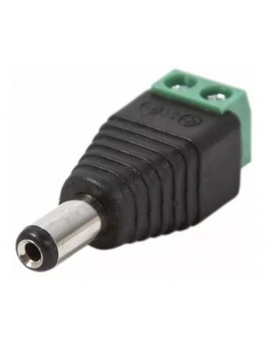 673786-MLA40341143535_012020,Conector Ficha Plug Cctv Macho  Dc Bornera X 3 Unidades 