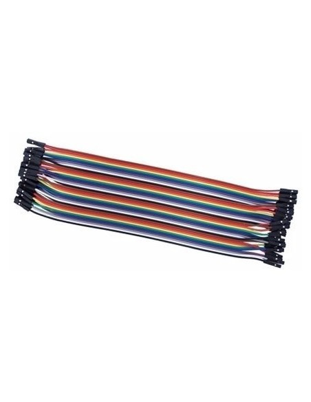 729341-MLA31054737791_062019,Pack 40 Cables Hembra Hembra 20cm Dupont Y Protoboar