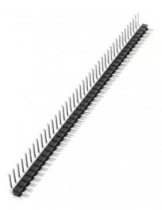 963214-MLA31037169957_062019,Tiras 40 Pines Macho 2.54 90º Negro Pcb X 10 U