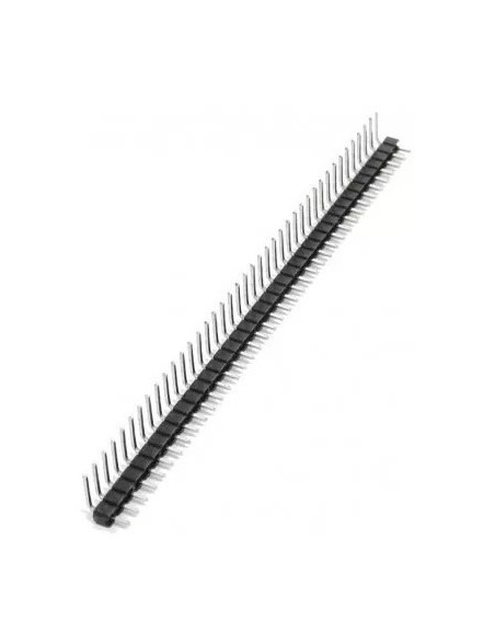 963214-MLA31037169957_062019,Tiras 40 Pines Macho 2.54 90º Negro Pcb X 10 U