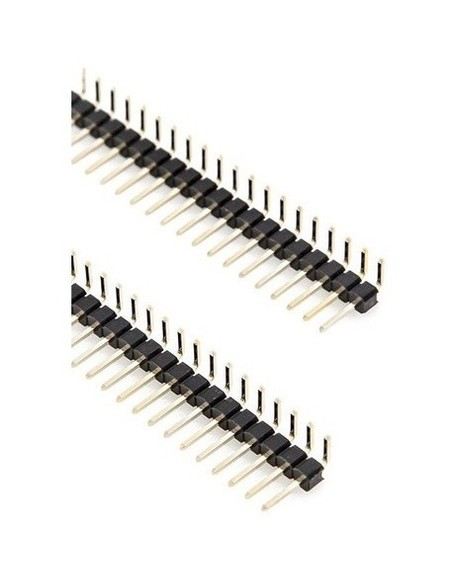 610208-MLA49983939296_052022,Tiras 40 Pines Macho 2.54 90º Negro Pcb X 10 U