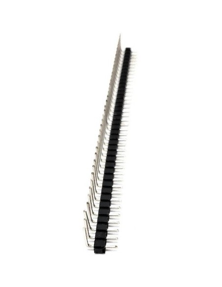 627305-MLA49983956220_052022,Tiras 40 Pines Macho 2.54 90º Negro Pcb X 10 U