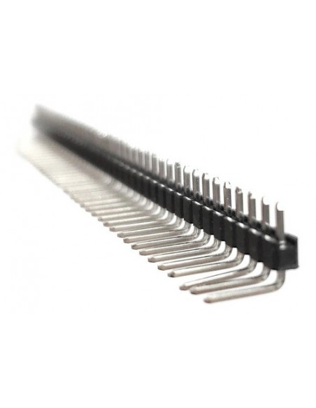 867377-MLA49983928347_052022,Tiras 40 Pines Macho 2.54 90º Negro Pcb X 10 U