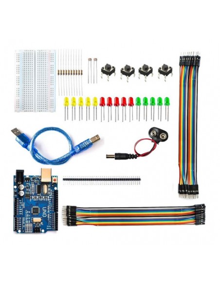 630183-MLA44447218737_122020,Kit N 50 Ardu Uno Smd Starter Proto Cables Led Resi
