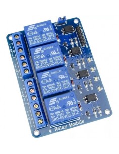 794905-MLA32956890209_112019,Modulo 4 Reles Optoacoplados 5v Con Bornera 250v 10a