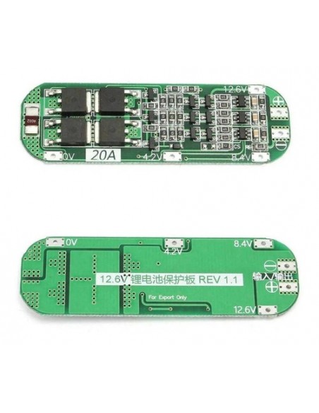 948058-MLA47901072836_102021,Modulo Proteccion - 3 Bat Li-ion 18650 Bms 3 Celdas 20at