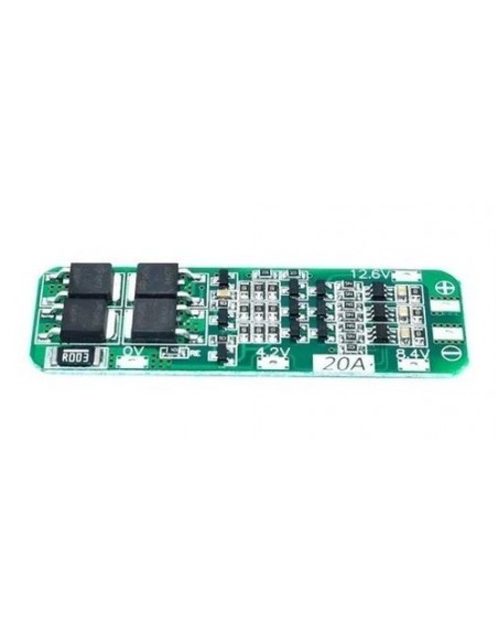 659445-MLA47901108504_102021,Modulo Proteccion - 3 Bat Li-ion 18650 Bms 3 Celdas 20at