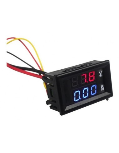 685608-MLA48244510477_112021,Voltimetro Amperimetro 99.9v 10a Display Rojo Azul Dsn-vc288