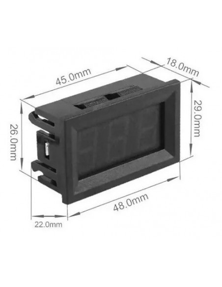 625439-MLA48244575157_112021,Voltimetro Amperimetro 99.9v 10a Display Rojo Azul Dsn-vc288